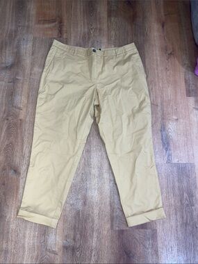 Wildfang Light Tan Straight-Leg Chino Pants